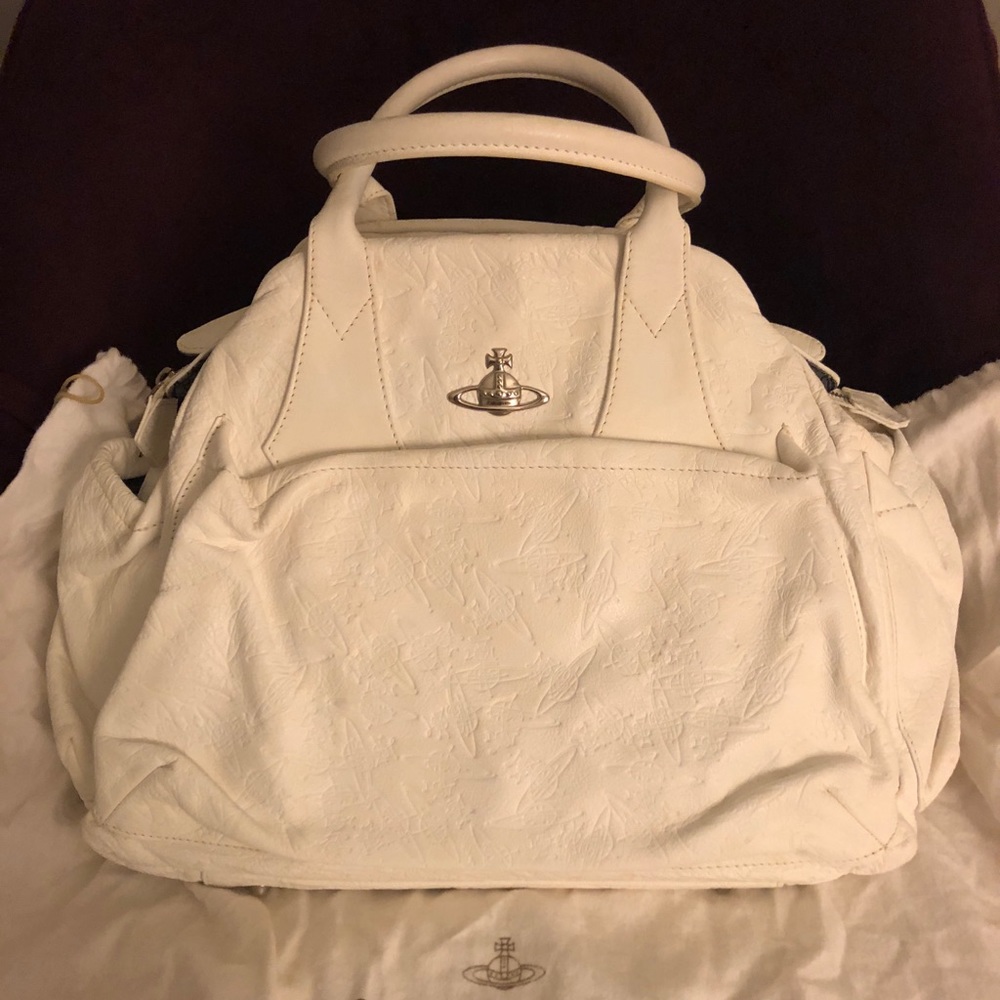 Vivienne Westwood white leather tote